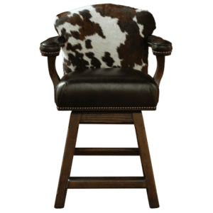 barstool with cow print western