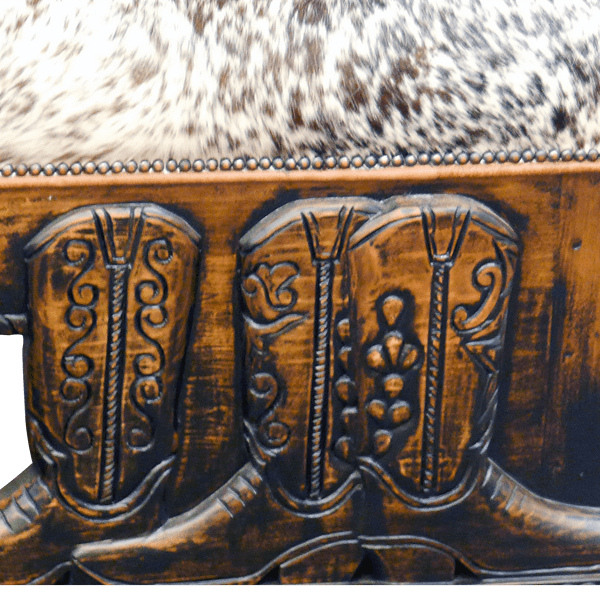 Botero bench western - 410BENC01 3 botero bench western style upholstered cowhide