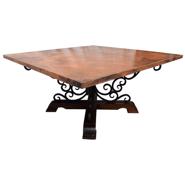 ricitos square copper table