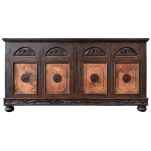 western style credenza with copper