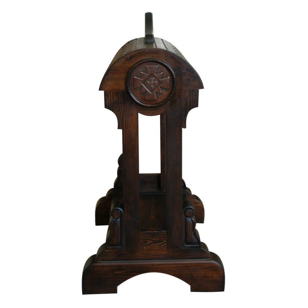 Pueblo inspired elegant pool rack - 82WOOD09 3 Accessories gun or pool rack hacienda western back