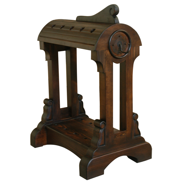 Pueblo inspired elegant pool rack - 82WOOD09 2 Accessories gun or pool rack hacienda western side