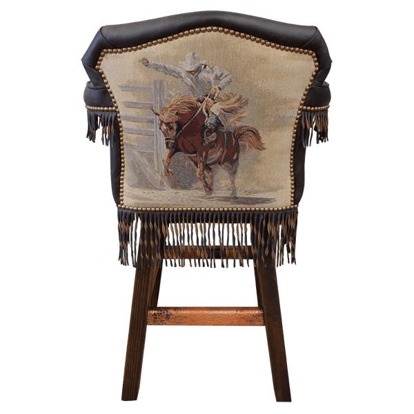 CUSTER Bar Stool - 21BARS07 3 Bar stool rusticf urniture back