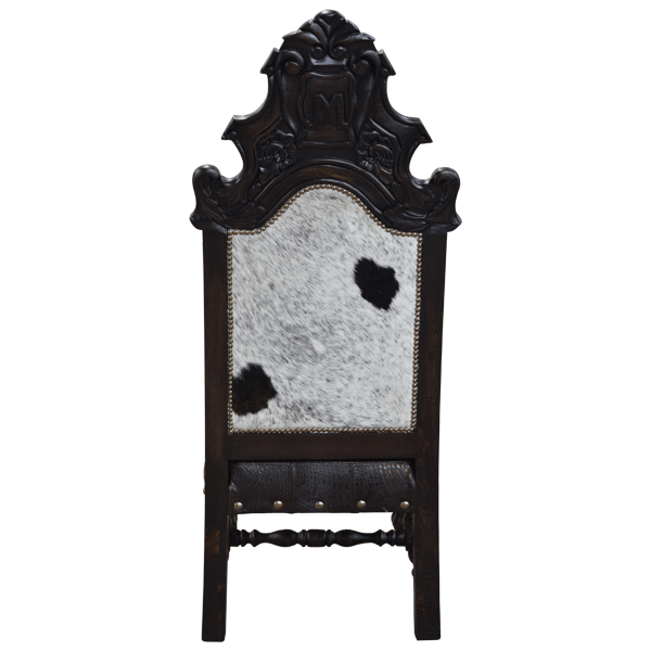 Marvelous cowhide and leather chair - 32CHAI07 3 Chair dining handcrafted haciend back