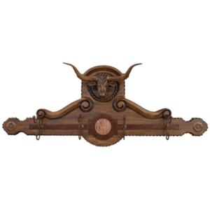 Coat rack copper and wood