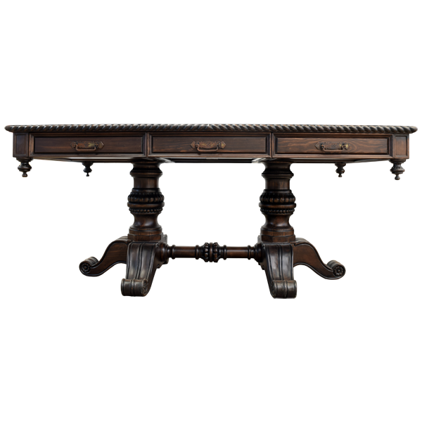 Refined leather-top desk - 62DESK09 1 Desk hacienda furniture