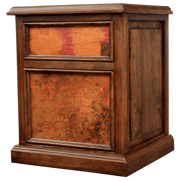 File cabinet with copper detail - 64FCAB05 2 File cabinet hacienda rustic front