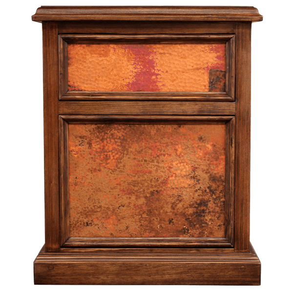 File cabinet with copper detail - 64FCAB05 1 File cabinet hacienda rustic