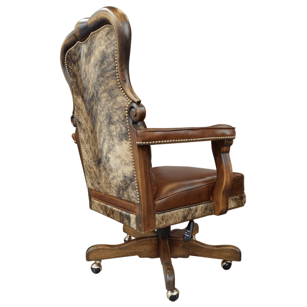Bulls horn office chair - 61OFFI06 3 Office chair hacienda cowboys side
