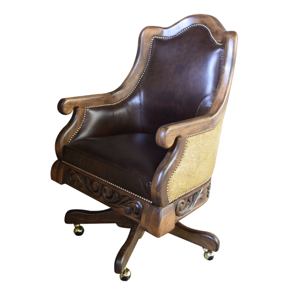Office chair with elegant designs - 61OFFI05 3 Office chair hacienda rustic side