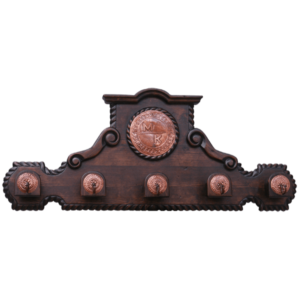 Style western coat rack wood