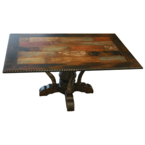 Table dining handcrafted cowboy front