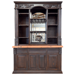 Wine cabinet cowboys rustic