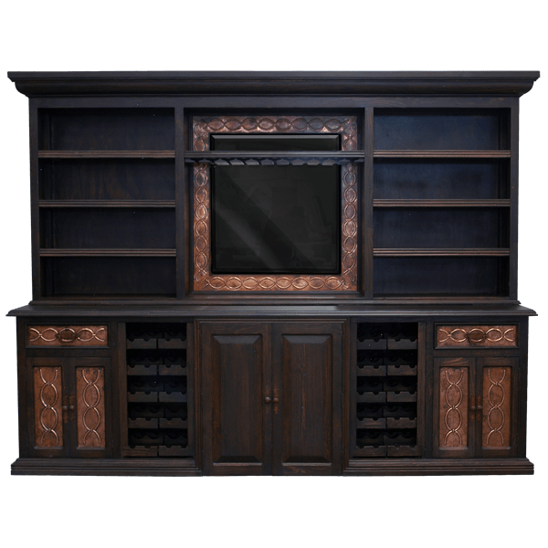 Wine cabinet rustic hacienda