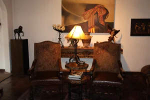 Western living room with classic elegance and handcrafted furniture